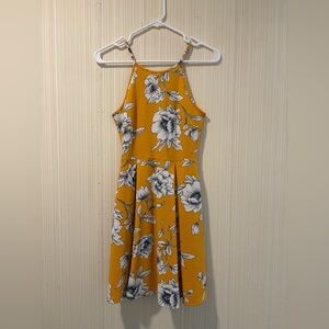 Yellow and White Floral Sundress